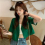 Short Sleeve Blazers Women Vintage Stylish New Popular Temperament Notched Harajuku Summer All-match Office Ladies Solid Cozy