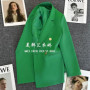 Candy Color OL Blazer Spring Autumn Notched Long Sleeve Double Breasted Metal Button Slim Pocket Blazer Coats ZXFS-S602
