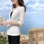 2025 Korean Fashion Blazers Women Summer Hot Sale Harajuku Vintage Outwear Office Lady Simple Soft Solid Color Casual Breathable