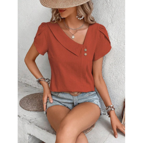 Solid Color Casual Slim Blouses For Women Fashion 2025 Summer Vintage Women's Shirts And Blouses Elegant Youth Female Tops