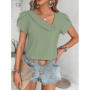 Solid Color Casual Slim Blouses For Women Fashion 2025 Summer Vintage Women's Shirts And Blouses Elegant Youth Female Tops