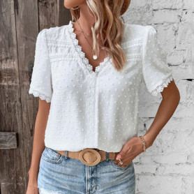 Solid Casual Loose Blouses For Women Fashion 2025 Summer Vintage Women's Oversized Shirts And Blouses Elegant Youth Female Tops