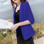 Linen Small Suit Women's Jacket Thin Blazer Coat 2026 Summer Cotton Linen Sunscreen Clothing Korean Casual Blazers Coat Tops 5XL