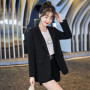 Back Split Off White Suit Coat Women's 2023 New Spring and Autumn Leisure Office Ladies Blazer Popular Suit Top Beige Black