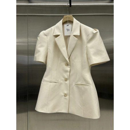 SuperAen 2024 Summer New Korean Short Sleeve Overcoat Women's Fashion Style Blazer Coat