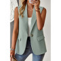 New Women's Suit Vest Solid Color Office Casual Top Cardigan Loose Simple Coat for Women