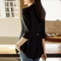 Thin Spring Summer Long Blazer Solid Temperament Formal Cardigan Button Pockets Simplicity Premium Women's Clothing 2022 Elegant