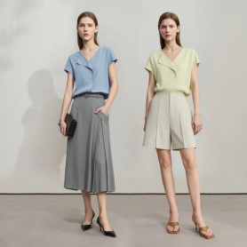 AMII Minimalism Chiffon Shirts & Blouses New Elegant Youth Woman Blouses Loose Fashion Casual Chic Tops Female Clothing 12612024