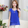 Womens Short Sleeve Chiffon Blouse Peplum Summer Tops Ladies Long Office Shirts Ruffle Blouse Femme 4XL 5XL