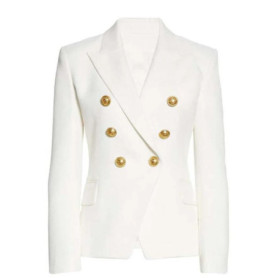 Women's Double-breasted Slim-Fitting Suit European-Style Solid Color Multi-Color Stylish Business Wear Jacket