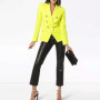 Women's Double-breasted Slim-Fitting Suit European-Style Solid Color Multi-Color Stylish Business Wear Jacket