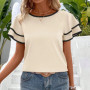 Solid Casual Loose Blouses For Women Fashion 2025 Summer Vintage Women's Oversized Shirts And Blouses Elegant Youth Female Tops
