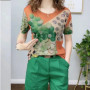 Round Neck T-shirt with Female Temperament Slim Tops Trendy Belly-covering Short Sleeves