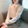 Office Lady Chiffon Loose Youth Blouse Spring Autumn Long Sleeve Solid All-match Elegant Shirt Tops Fashion Korean Women Clothes