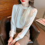 Office Lady Chiffon Loose Youth Blouse Spring Autumn Long Sleeve Solid All-match Elegant Shirt Tops Fashion Korean Women Clothes