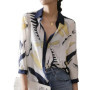 Fashion Luxury Ladies Shirt France Style Woman Printing Blouse Spring Summer Half Sleeve Tops Blusa Mujer