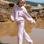 2025 European American New Versatile Casual Fashion Thickened Embroidered Long Sleeve Sweatshirt and Long Pants Two-Piece Set