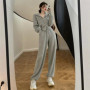 Fashion Suit for Women Spring Autumn Korean New Hooded Sweatshirt Casual Trousers Two-piece Trendy Set