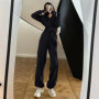 Fashion Suit for Women Spring Autumn Korean New Hooded Sweatshirt Casual Trousers Two-piece Trendy Set