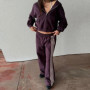 Womens Two Piece Hooded Tracksuit Set with Zipper Side Striped Pants Activewear Casual Sportwear Outfit for Daily Life Gym
