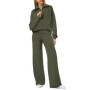 Womens 2 Piece Outfits Sweatsuit Oversized Loose Sweatshirt and Pants Matching Lounge Set Fall Tracksuits