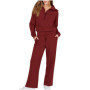Womens 2 Piece Outfits Sweatsuit Oversized Loose Sweatshirt and Pants Matching Lounge Set Fall Tracksuits