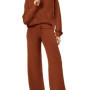 Womens 2 Piece Outfits Sweatsuit Oversized Loose Sweatshirt and Pants Matching Lounge Set Fall Tracksuits