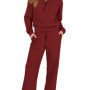 Womens 2 Piece Outfits Sweatsuit Oversized Loose Sweatshirt and Pants Matching Lounge Set Fall Tracksuits