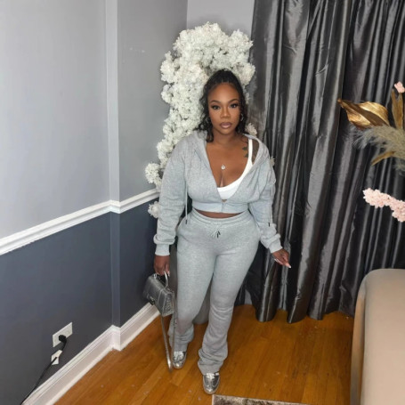 Two Pieces Women Pant Sets Tracksuit Matching Set Hooded Long Sleeve Coat Drawstring Waist Skinny Pants Slim Casual 2025 Autumn