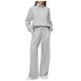 Women 2 Piece Outfits Sweatsuit Set 2024 Activewear Workout Fall Oversized Half Zip Sweatshirt Sweatpant Lounge Set Tracksuits