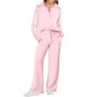 Women 2 Piece Outfits Sweatsuit Set 2024 Activewear Workout Fall Oversized Half Zip Sweatshirt Sweatpant Lounge Set Tracksuits