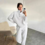 Oversized Solid Casual Pullovers Long Pant Set Warm Hoodie New Tracksuit Suit Fashion pant sets sets for women 2 pieces