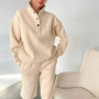 Oversized Solid Casual Pullovers Long Pant Set Warm Hoodie New Tracksuit Suit Fashion pant sets sets for women 2 pieces