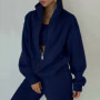 2025 New Women's Clothing Fleece-Lined Sports Street Fashion Casual Zipper Sports Suit for Women