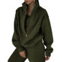 2025 New Women's Clothing Fleece-Lined Sports Street Fashion Casual Zipper Sports Suit for Women