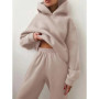 Winter Two Piece Sets Women Tracksuit Oversized Suit 2024 Autumn Trouser Suits Female Sweatshirt Solid Sports Hoodie Sportswear