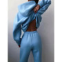 Winter Two Piece Sets Women Tracksuit Oversized Suit 2024 Autumn Trouser Suits Female Sweatshirt Solid Sports Hoodie Sportswear