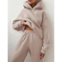 Winter Two Piece Sets Women Tracksuit Oversized Suit 2024 Autumn Trouser Suits Female Sweatshirt Solid Sports Hoodie Sportswear