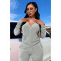 Fashion Women's Suit - Autumn Hooded Long-Sleeved Coat And Wide-Leg Trousers Outfits - Solid Color Ladies Two-Piece Set