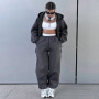Casual Women Tracksuit Set Hooded Workout Suit Fitness Sports Female Clothes Outfit Loose Elastic-waist Running Trousers 2025