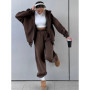 Casual Women Tracksuit Set Hooded Workout Suit Fitness Sports Female Clothes Outfit Loose Elastic-waist Running Trousers 2025