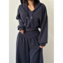 Comfortable Casual Pants Sets Women Sporty Style Short Hooded Sweatshirt High Waist Trousers Two Piece Set Streetwear Female