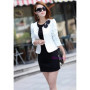 Rose Spring Women Floral Blazer Bow Brand White Short Blaser Female Large Plus Size Tops Long Sleeve XXL Feminino Work Wear Suit