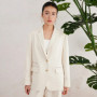 K3071W High quality luxury women's clothing linen suit jacket spring business blazer