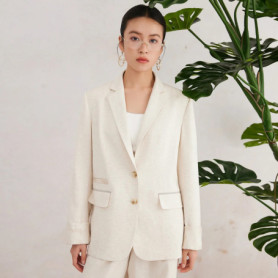 K3071W High quality luxury women's clothing linen suit jacket spring business blazer