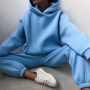 Two-Piece Oversized Tracksuit For WomenCasual Thickened Hoodie Pants Set Long Pant Sets Casual Hood Autumn Fashion