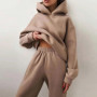 Two-Piece Oversized Tracksuit For WomenCasual Thickened Hoodie Pants Set Long Pant Sets Casual Hood Autumn Fashion