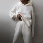 Two-Piece Oversized Tracksuit For WomenCasual Thickened Hoodie Pants Set Long Pant Sets Casual Hood Autumn Fashion
