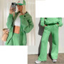 Fashion Tracksuit 2 Piece Set Autumn Winter Zipper Jacket + Long Pants Sports Suit Female Sweatshirt Sportswear Suit For Woman