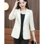 Spring Summer Female Leisure Blazer Jacket 2026 Ladies Seven Points Sleeves Outwear Tops Women Fashion Large Size 4XL Suit Coat